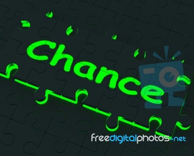 Chance Puzzle Shows Business Opportunities Stock Image