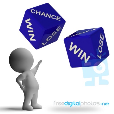 Chance Win Lose Dice Showing Betting Stock Image