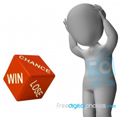Chance Win Lose Dice Shows Good Luck Stock Image