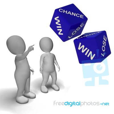 Chance Win Lose Dice Shows Luck Stock Image