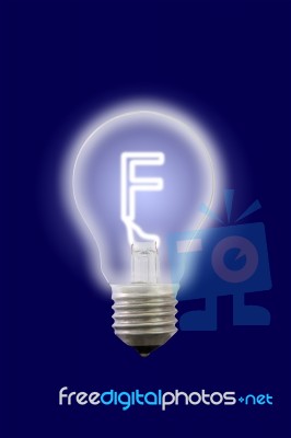 Character Glow Inner Electric Lamp Stock Photo