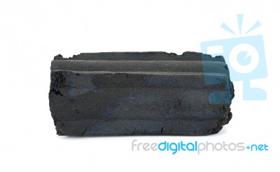 Charcoal Isolated On The White Background Stock Photo