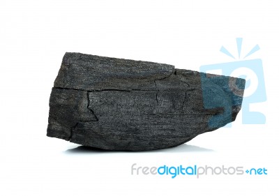 Charcoal Isolated On The White Background Stock Photo