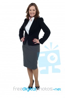 Charming Middle Aged Businesswoman Stock Photo