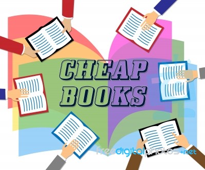 Cheap Books Means Low Cost Reading Material Stock Image