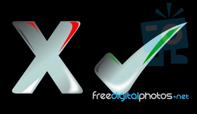Check And Cross Stock Image