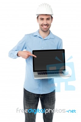 Check Out My Brand New Laptop Stock Photo Check Out My Brand New Laptop Stock Photo