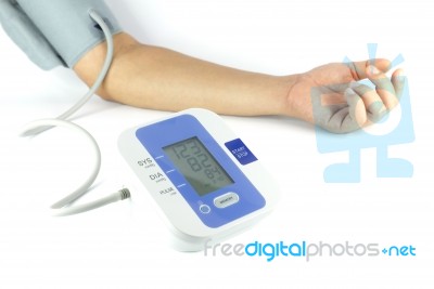 Checking Blood Pressure Stock Photo