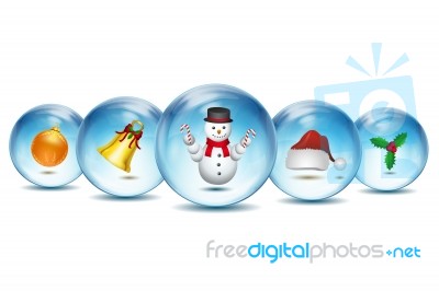 Cheerful Christmas Card Stock Image
