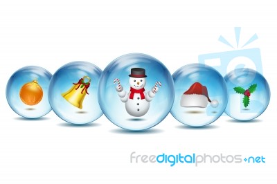 Cheerful Christmas Card Stock Image Cheerful Christmas Card Stock Image
