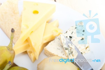 Cheese And Pears Stock Photo Cheese And Pears Stock Photo