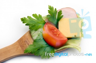 Cheese Salad Stock Photo