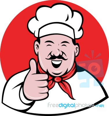 Chef Cook Baker Thumbs Up Stock Image - Royalty Free Image ID 100216930