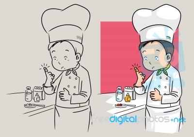 Chef First Aid Stock Image