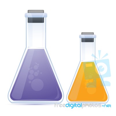 Chemical In Flask Stock Image