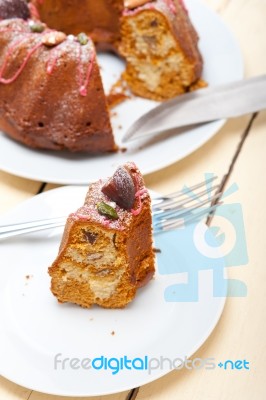 Chestnut Cake Bread Dessert Stock Photo