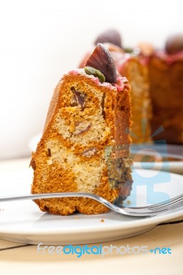 Chestnut Cake Bread Dessert Stock Photo