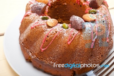 Chestnut Cake Bread Dessert Stock Photo