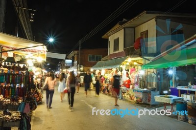 Chiang Khan's Walking Street Stock Photo