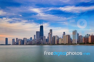 Chicago Skyline Stock Photo