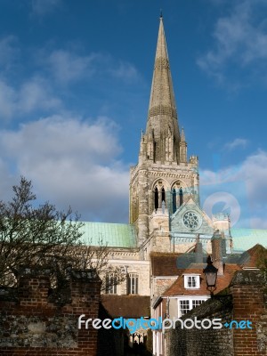 Chichester, West Sussex/uk - February 8 : Chichester Cathedral I… Stock Photo