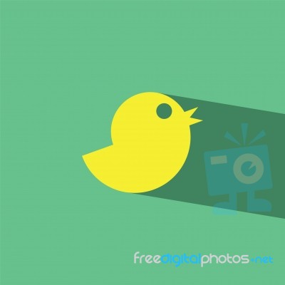 Chick Flat Icon   Illustration Stock Image