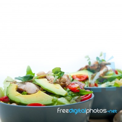 Chicken Avocado Salad Stock Photo