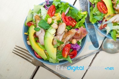 Chicken Avocado Salad Stock Photo