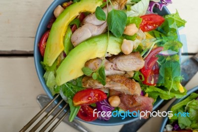 Chicken Avocado Salad Stock Photo