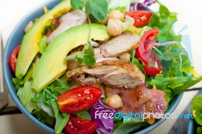 Chicken Avocado Salad Stock Photo