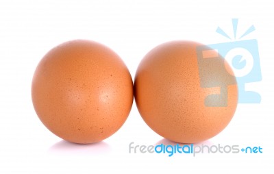 Chicken Egg Isolated On A White Background Stock Photo