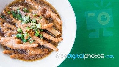 Chicken Foot Soup Stock Photo