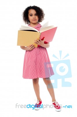 Child Preparing For Her Examinations Stock Photo