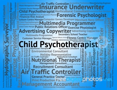 Child Psychotherapist Indicates Personality Disorder And Childs Stock Image