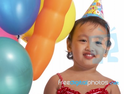 Child With Birthday Hat Stock Photo Child With Birthday Hat Stock Photo