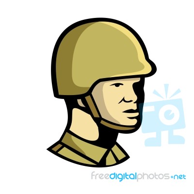 Chinese Communist Soldier Icon Stock Image