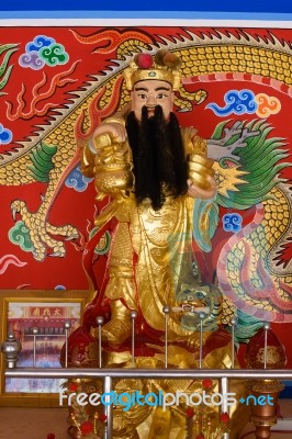 Chinese God Of Wealth Rich And Prosperity Stock Photo