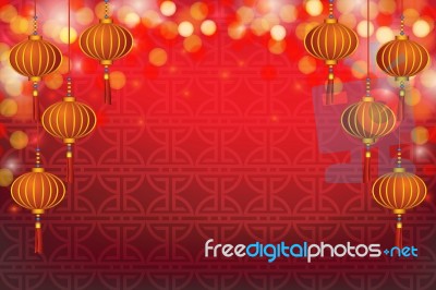 Chinese New Year Greeting Card Stock Photo