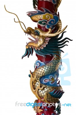 Chinese Style Dragon Statue Stock Photo