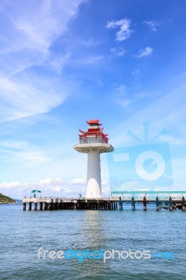 Chinese Style Lighthouse Stock Photo