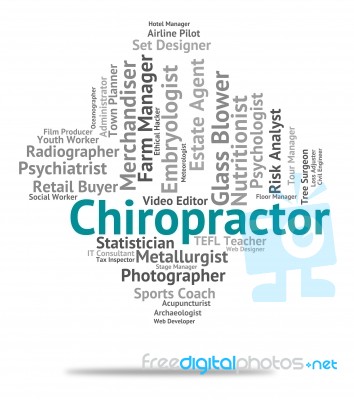 Chiropractor Job Showing Back Specialist And Doctors Stock Image