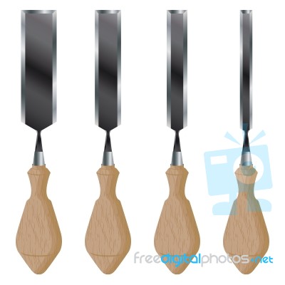 Chisel Isolated On White Background. Construction With Tool Stock Image Chisel Isolated On White Background. Construction With Tool Stock Image