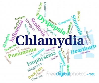 Chlamydia Word Represents Sexually Transmitted Disease And Affli… Stock Image
