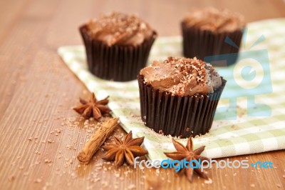Chocolate Cupcakes Stock Photo Chocolate Cupcakes Stock Photo