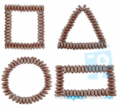 Chocolate Geometric Shapes Stock Photo