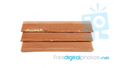 Chocolate Wafer Isolated On The White Background Stock Photo