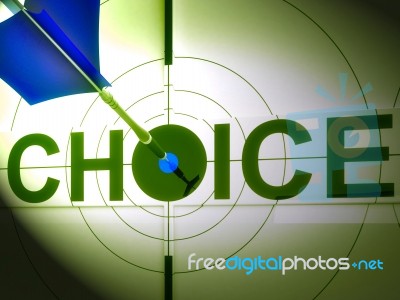 Choice Shows Life Decision Of Work Home Stock Image