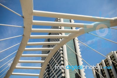 Chong Nonsi Skywalk At Bangkok Skytrain Station Stock Photo