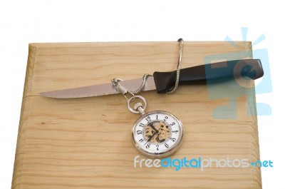 Chopping Block Stock Photo