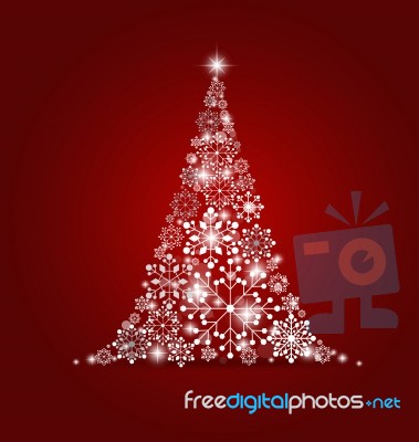 Christmas Background With Christmas Tree Stock Image